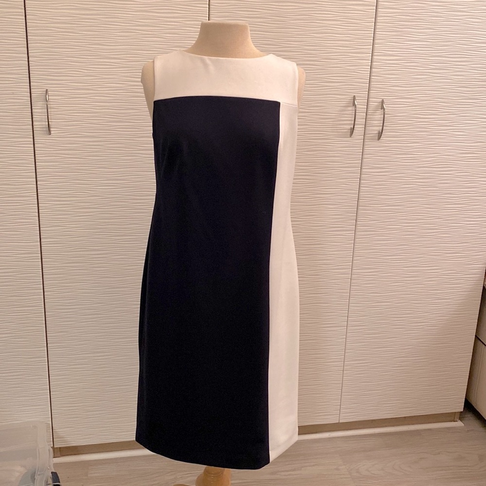 Ralph Lauren Two Block Navy/white Dress